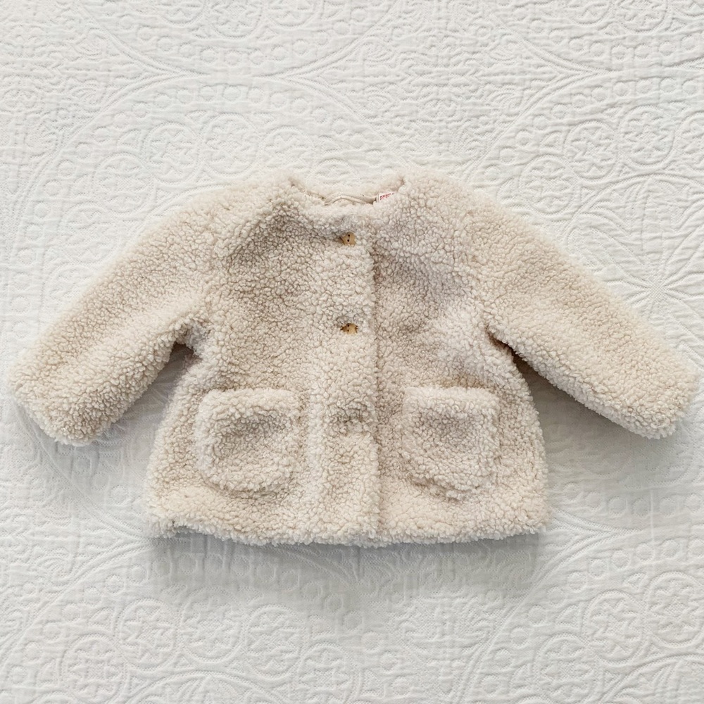 Zara Girl's Teddy Fleece Coat (1-3 Months)